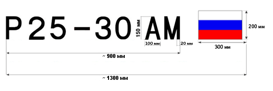 размер номера на лодки по ГИМС